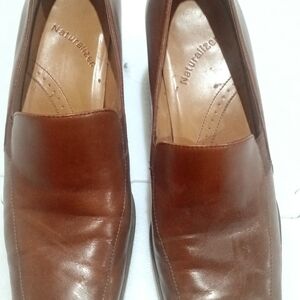 Naturalizer Brown Leather Slip-On Loafers